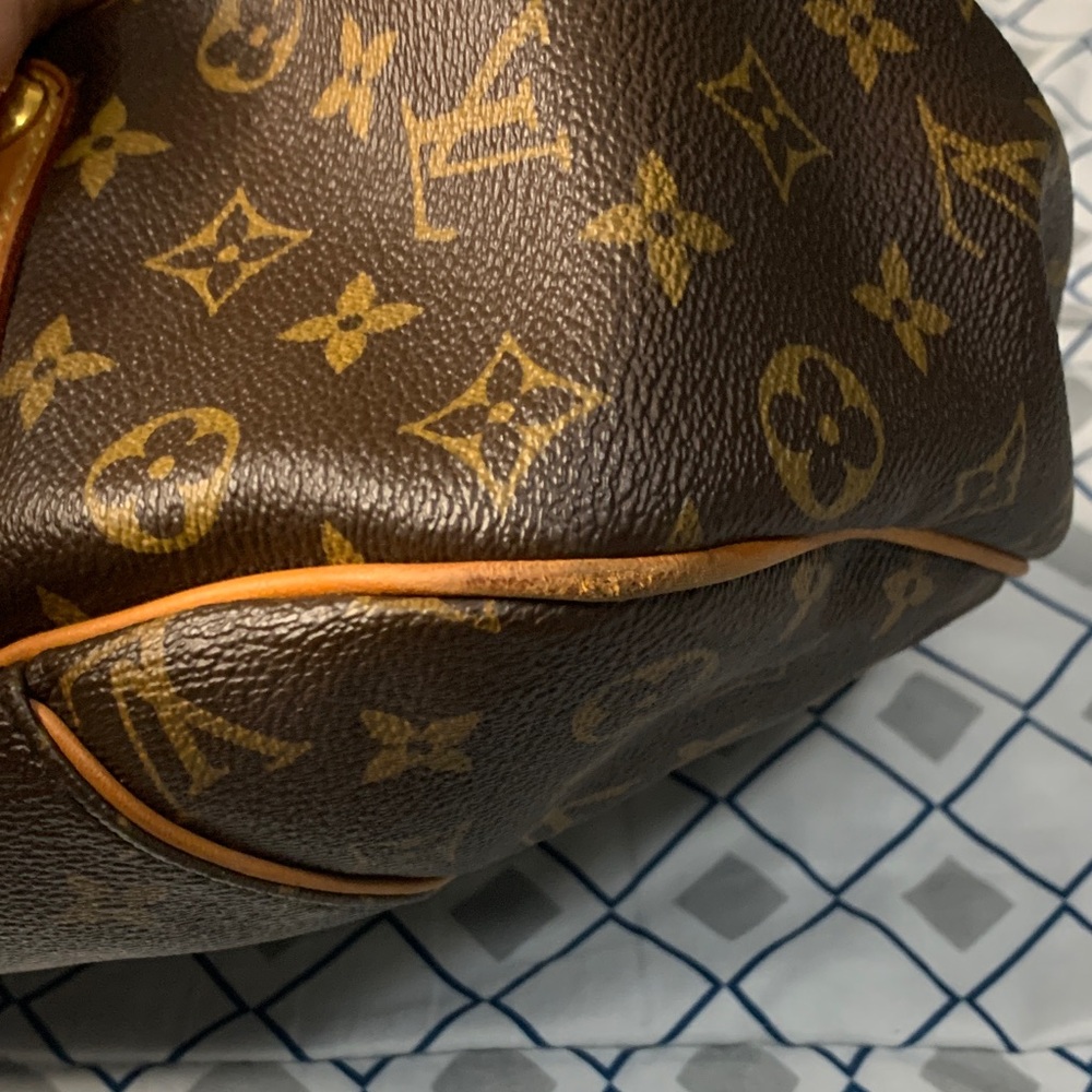 Louis Vuitton Brown Monogram Shoulder Bag with Gold Accents - Picture 8 of 16